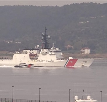 ABD sahil güvenlik gemisi Çanakkale Boğazı'ndan geçişine başladı