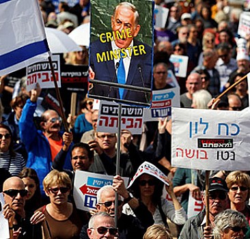 İsrail’de def ol Netanyahu protestosu