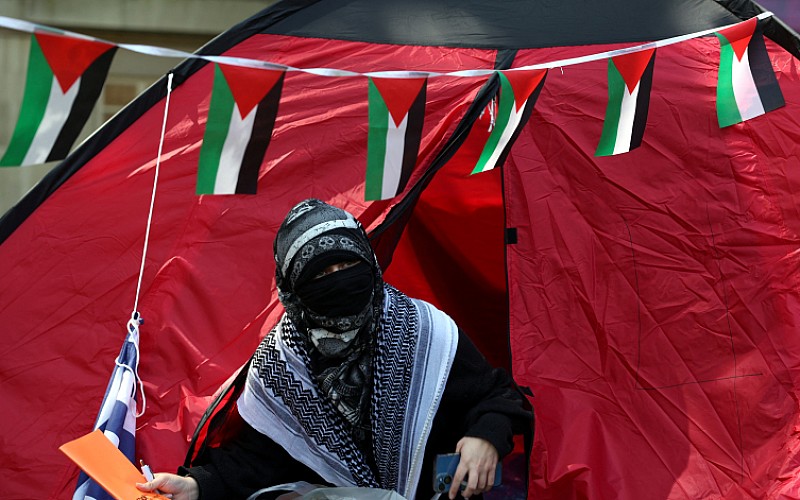 Filistin'e destek eylemlerine bir üniversite daha katıldı