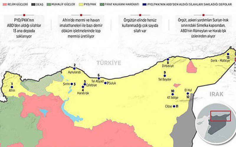PYD/PKK’nın silah deposuna çevirdiler