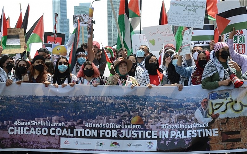 ABD'de Filistin'e destek gösterileri için sokağa çıkan Amerikalılar Biden yönetimine öfkeli