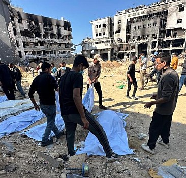 Gazze'deki Nasır Hastanesi'nde bulunan toplu mezardan 190 ceset çıkarıldı