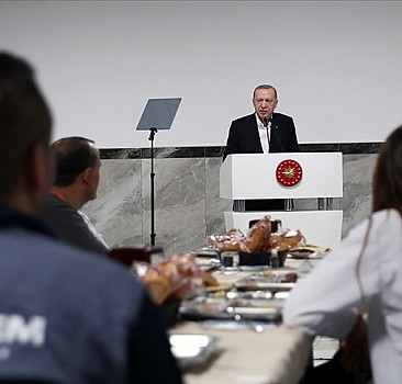 Erdoğan işçilerle yemekte buluştu