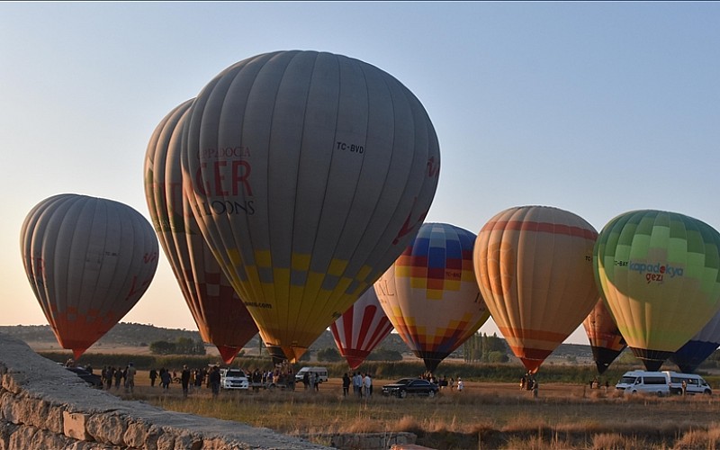 Sıcak hava balonları Büyük Taarruz'un 99. yıl dönümü için havalandı