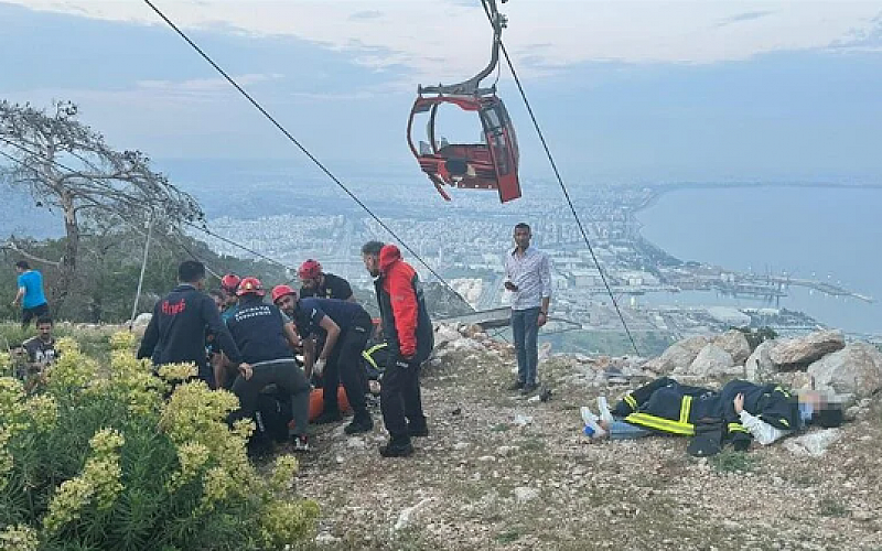 Antalya'da teleferik kabini düştü: 1 ölü