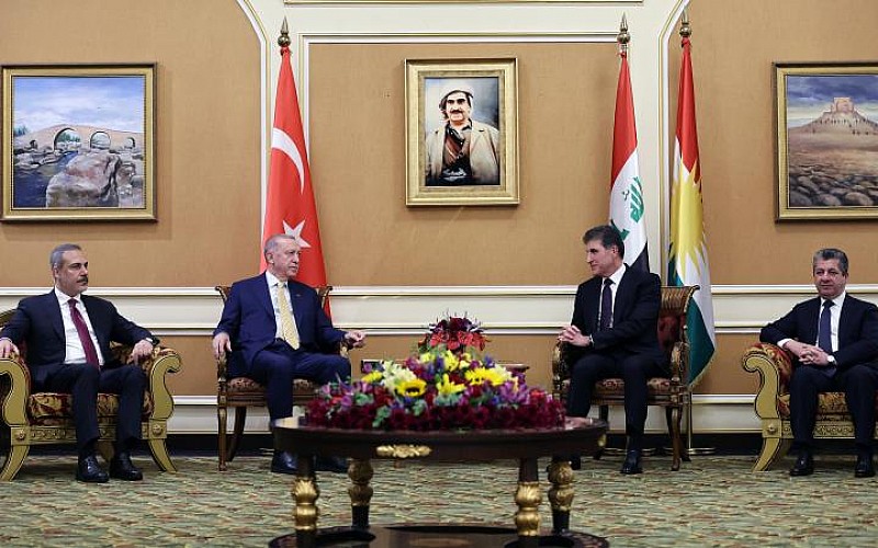 Başkan Erdoğan IKBY Başkanı Barzani ile bir araya geldi