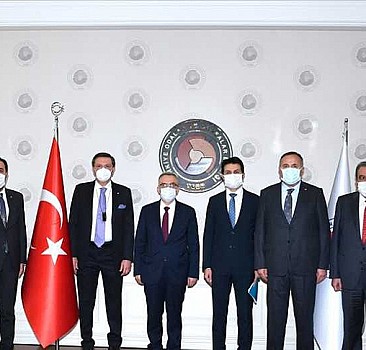 TCMB Başkanı Ağbal TOBB Başkanı Hisarcıklıoğlu'nu ziyaret etti