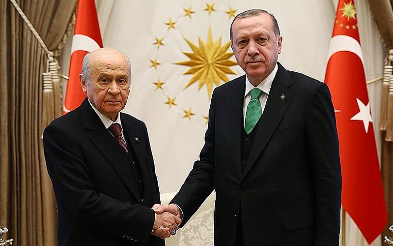 Erdoğan, MHP Genel Başkanı Bahçeli'yi kabul ediyor