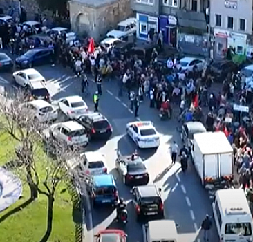 Edirnekapı'dan Beyazıt'a Filistin'e destek yürüyüşü