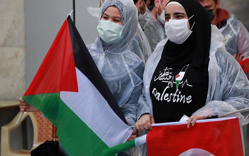 İsrail'in Mescid-i Aksa'ya yönelik ihlalleri Rize'de protesto edildi