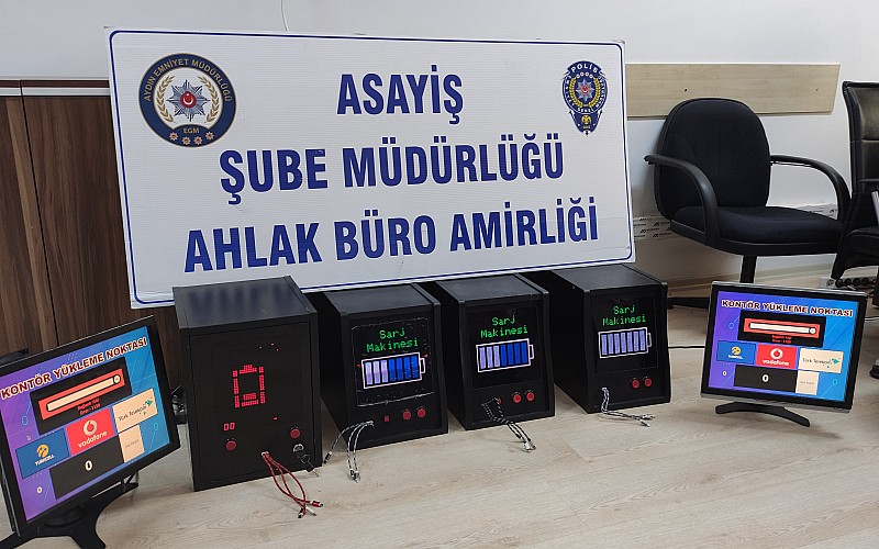 Aydın'da kumar makinesi sattığı iddia edilen 2 kişi yakalandı