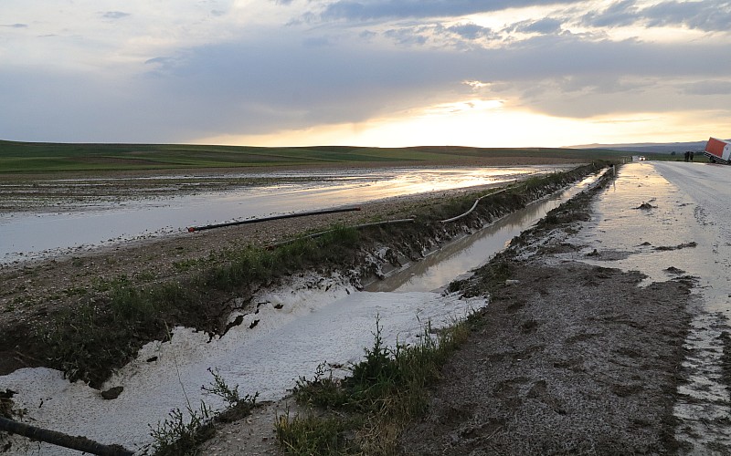 Yozgat'ta sel tarım alanlarında zarara neden oldu