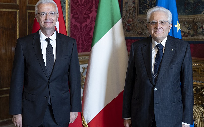 Türkiye'nin Roma Büyükelçisi Gücük, İtalya Cumhurbaşkanı Mattarella'ya güven mektubunu sundu