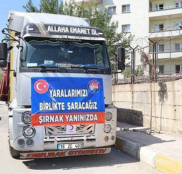 Şırnak'tan sel felaketinin yaşandığı Sinop'a yardım gönderildi