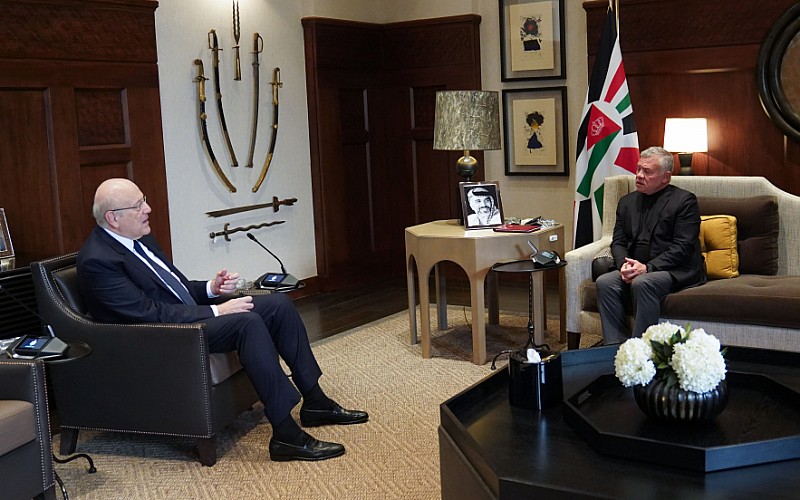 Lübnan Başbakanı Mikati, Amman'da Ürdün Kralı Abdullah'la "iş birliğini genişletmeyi" görüştü