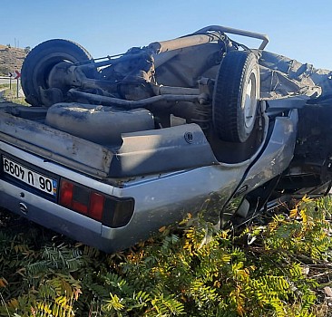 Kırıkkale'de devrilen otomobilin sürücü öldü