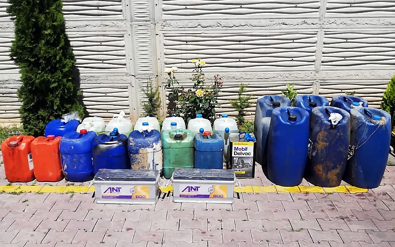 Konya'da iş makinelerinin deposundan yakıt çalan 2 şüpheli tutuklandı