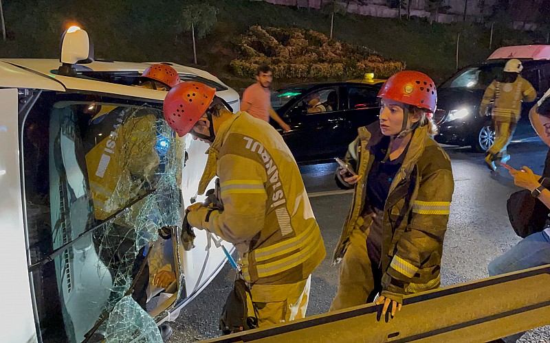 Kağıthane'deki trafik kazasında 1 kişi yaralandı