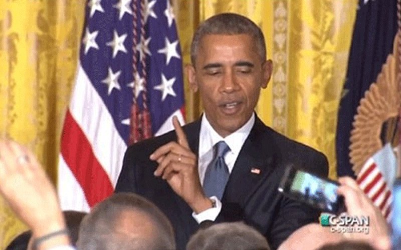Beyaz Saray'da sözü kesilen Obama'dan sert tepki