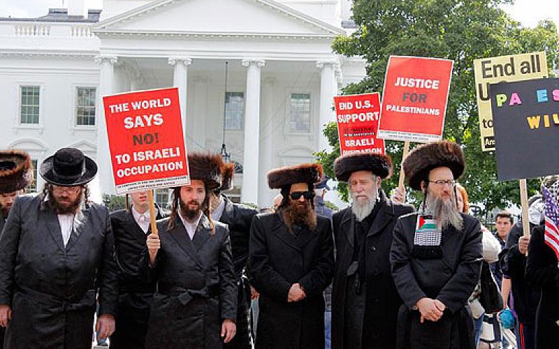 Yahudilerden Beyaz Saray'da Siyonizm protestosu