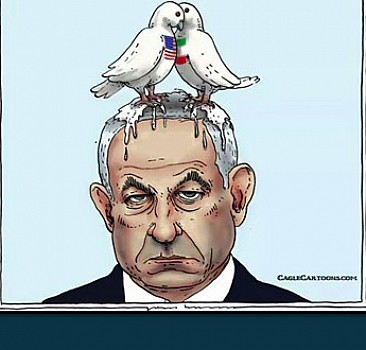 Terörist Netanyahu alay konusu oldu
