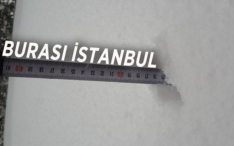 İstanbul'da kar kalınlığı 30 cm'yi buldu